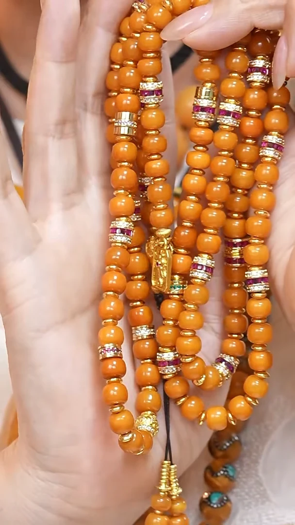 蜜蜡颈饰未镶嵌5428天然蜜蜡珠宝奇石云端妖孽石膏蜡全部保真