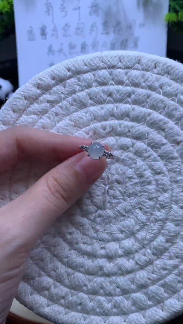 颈饰银S925镶嵌翡翠净货