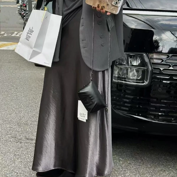 兰嫣｛平替醋酸款｝多色入经典百搭夏季气质女士长款新中式鱼尾裙