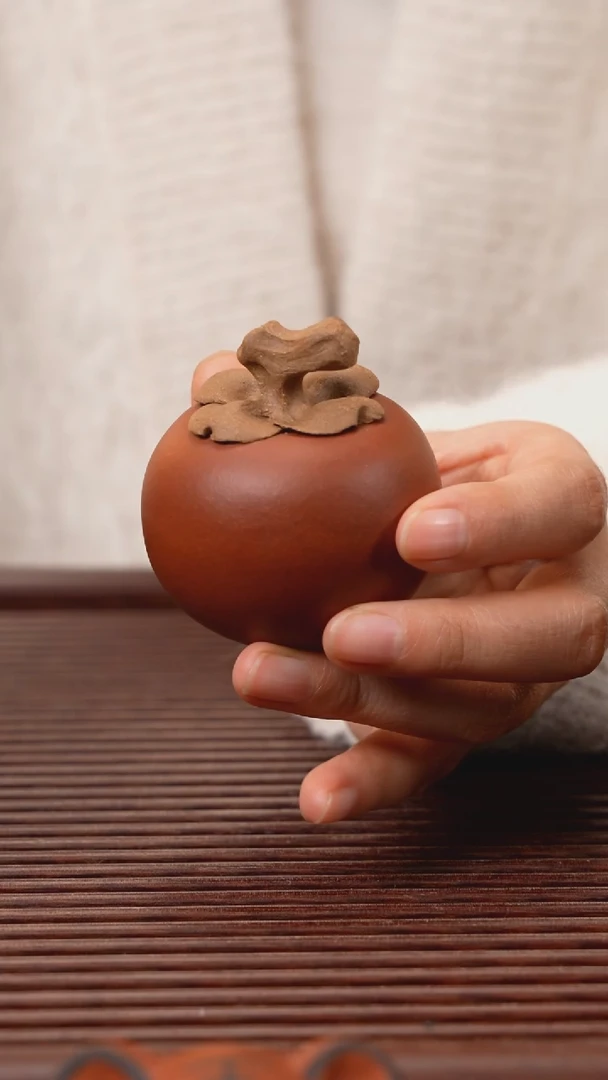 【闪购商品】紫砂茶宠柿子（暇）