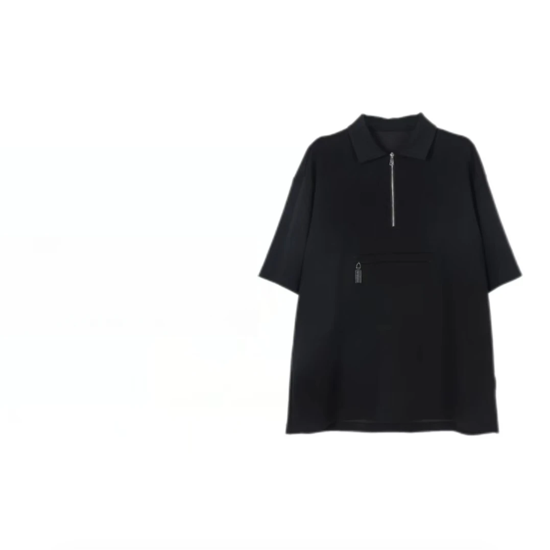 【XZ专享1260】男士气质半拉链 设计夏季高级感短袖翻领Polo衫休闲