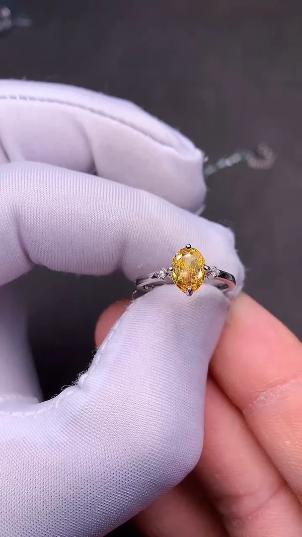 【闪购商品】彩色蓝宝石戒指银S925镶嵌·····