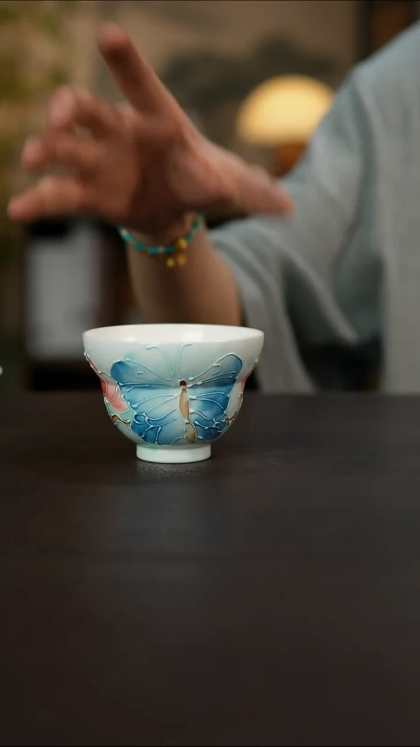 杯景德镇陶瓷杯碗柴烧多人