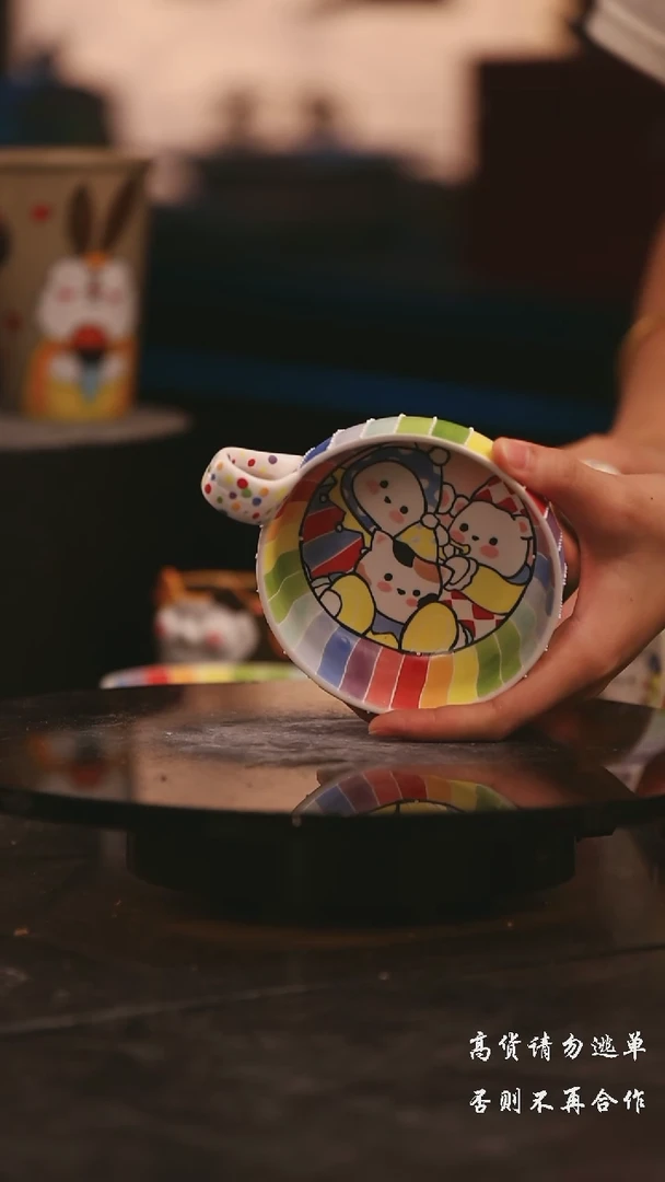 陶瓷随机景德镇可爱设计师款陶瓷