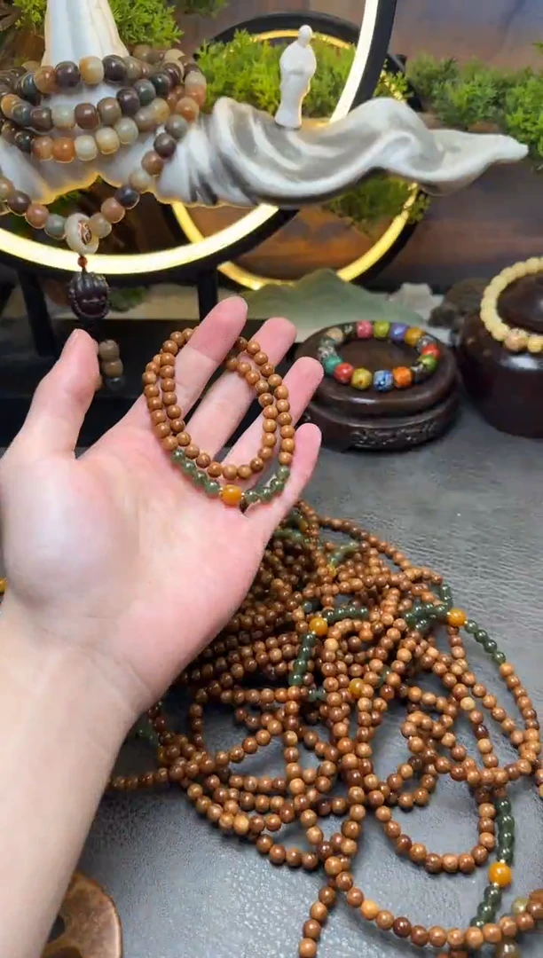 【闪购商品】库克手串未镶嵌库克双圈和田圆珠