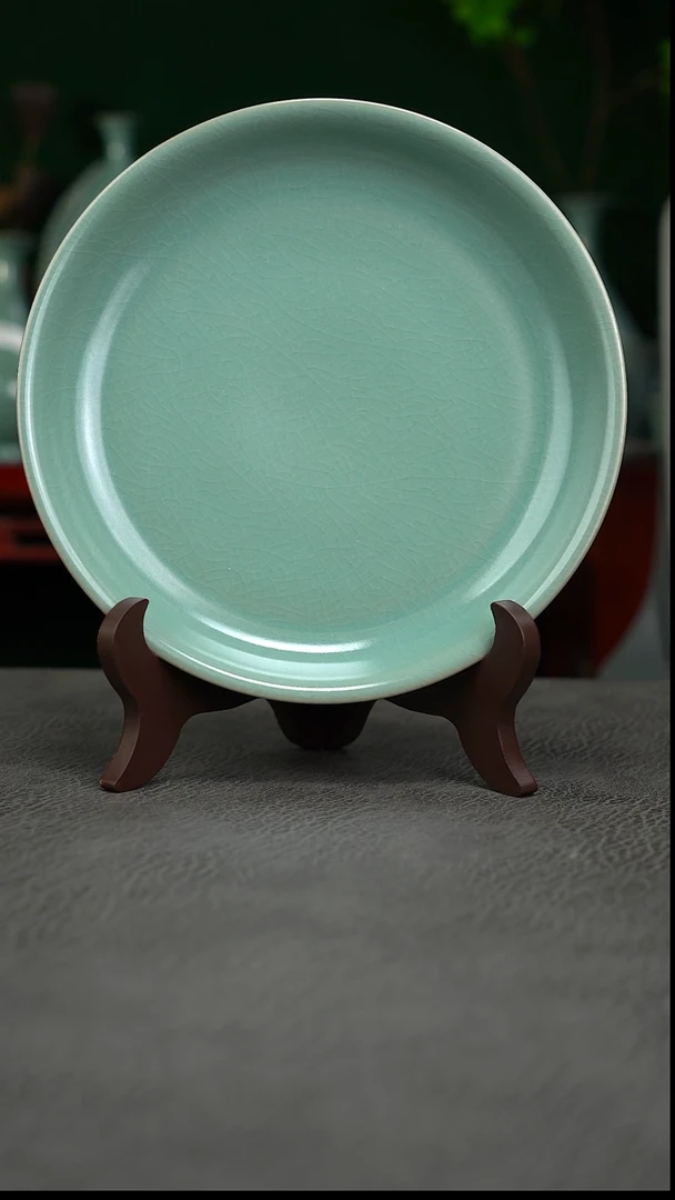 张公巷釉  汝窑盘  19.5精品-二