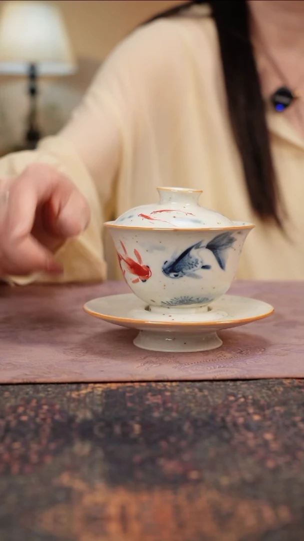 杯景德镇陶瓷杯碗柴烧多人