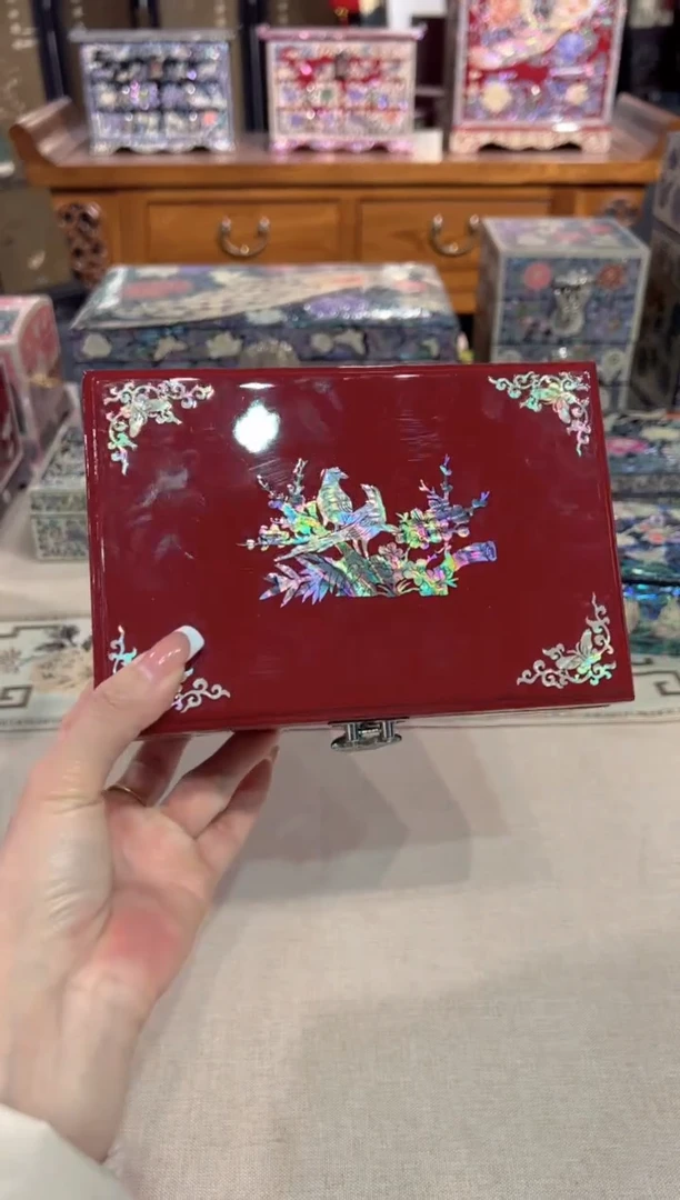 【闪购商品】按扣单层绒布·弘贝雅螺钿漆器文化馆