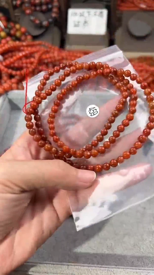 南红玛瑙手串未镶嵌5+