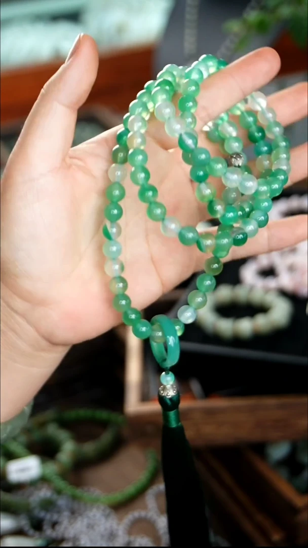 未镶嵌108毛衣链玛瑙/玉髓001