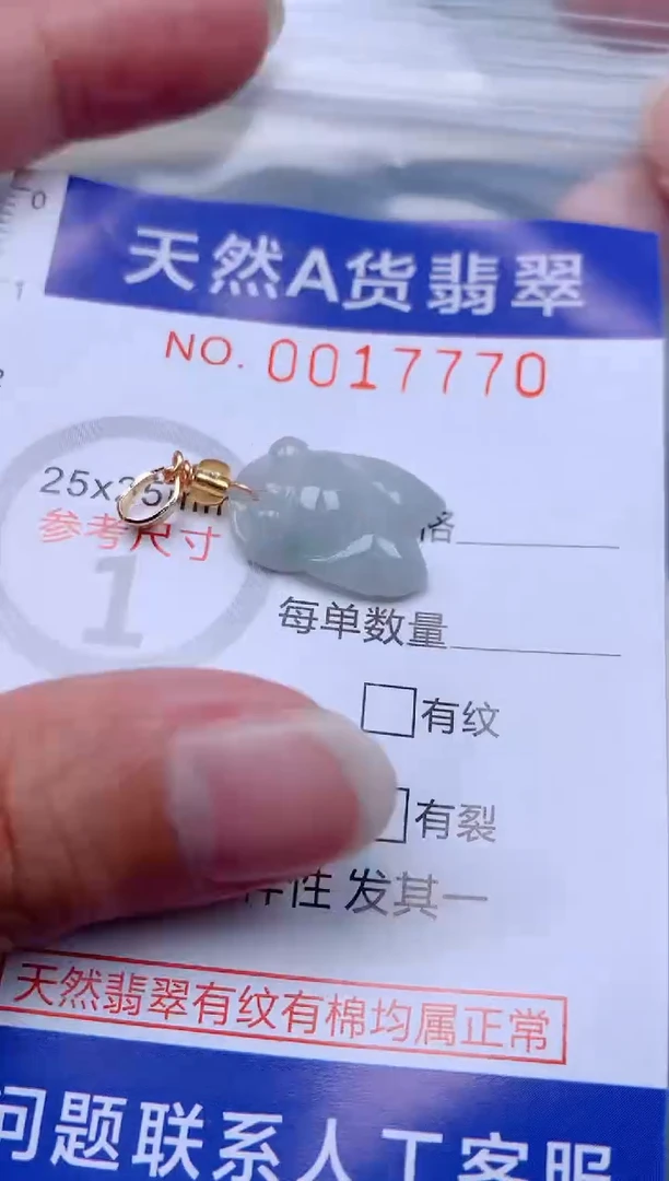 翡翠未镶嵌吊坠(不含链)1