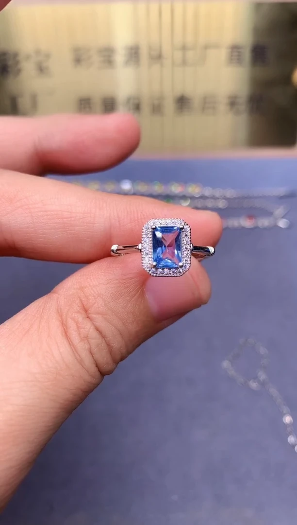 【闪购商品】托帕石戒指银S925镶嵌........