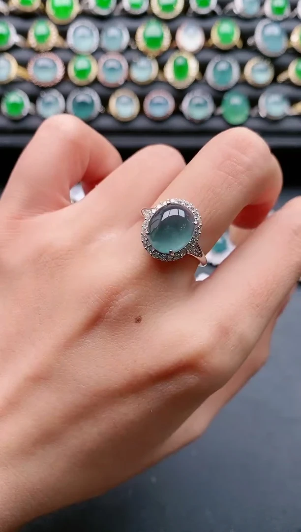 【闪购商品】翡翠戒指银S925镶嵌111111