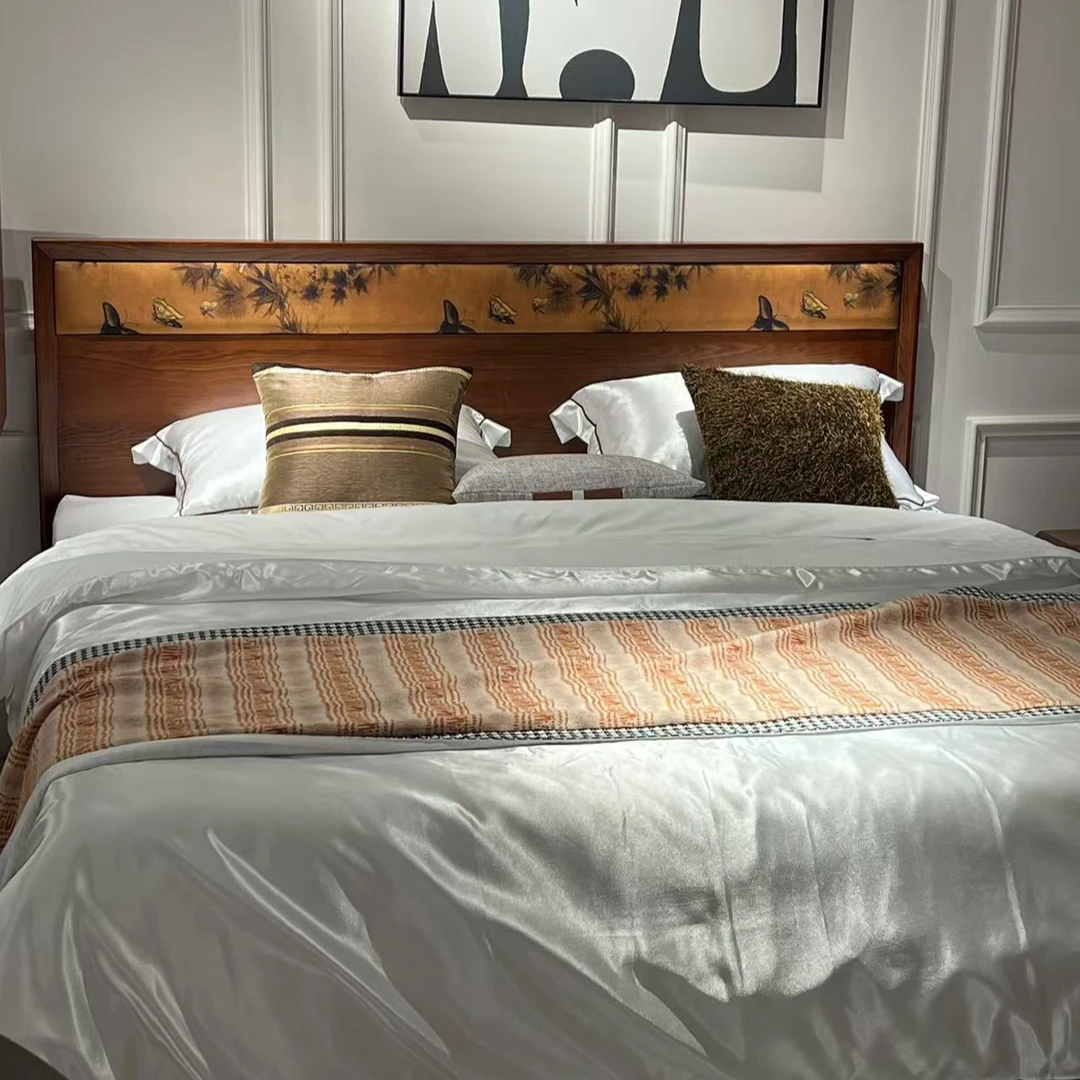 【香云纱床·羊羊力荐】中古风香云纱实木床小户型1米8大床双人床