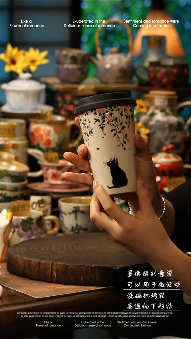 陶瓷景德镇高温釉下彩手工手绘款式@A0780@