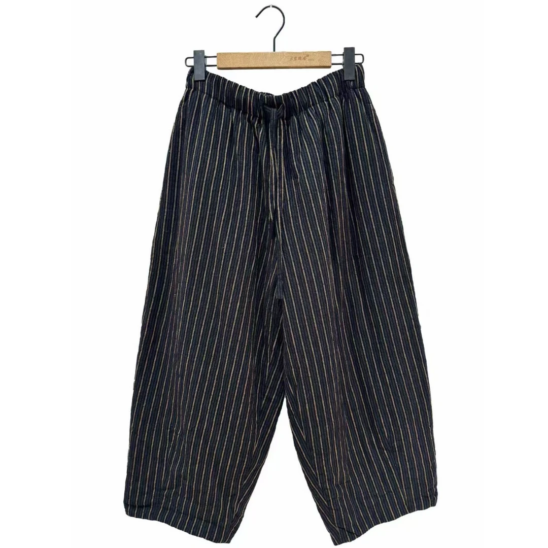 左岸迷香【长裤】厚款八分裤 休闲裤 设计师宽松简约长裤 Z25FW3011