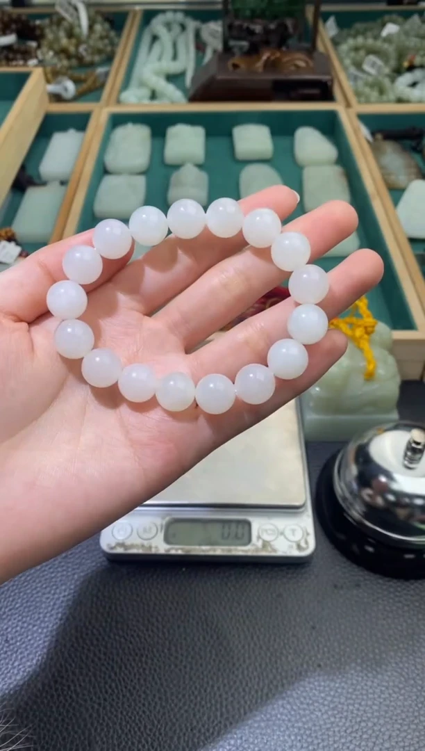 未镶嵌手串和田玉于田料12mm手串