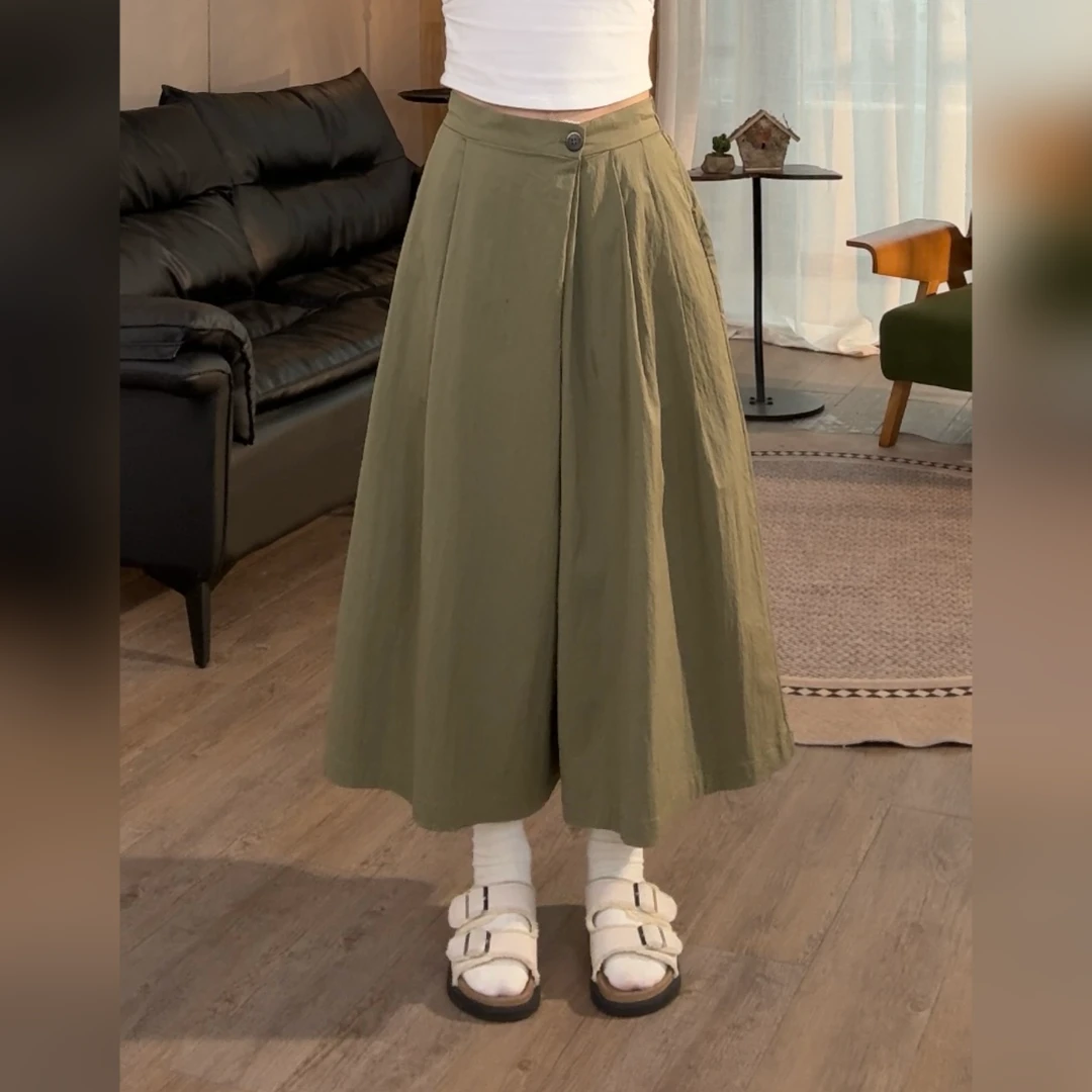 长裤【极简主义】夏季百搭淡雅垂顺感阔腿裤女