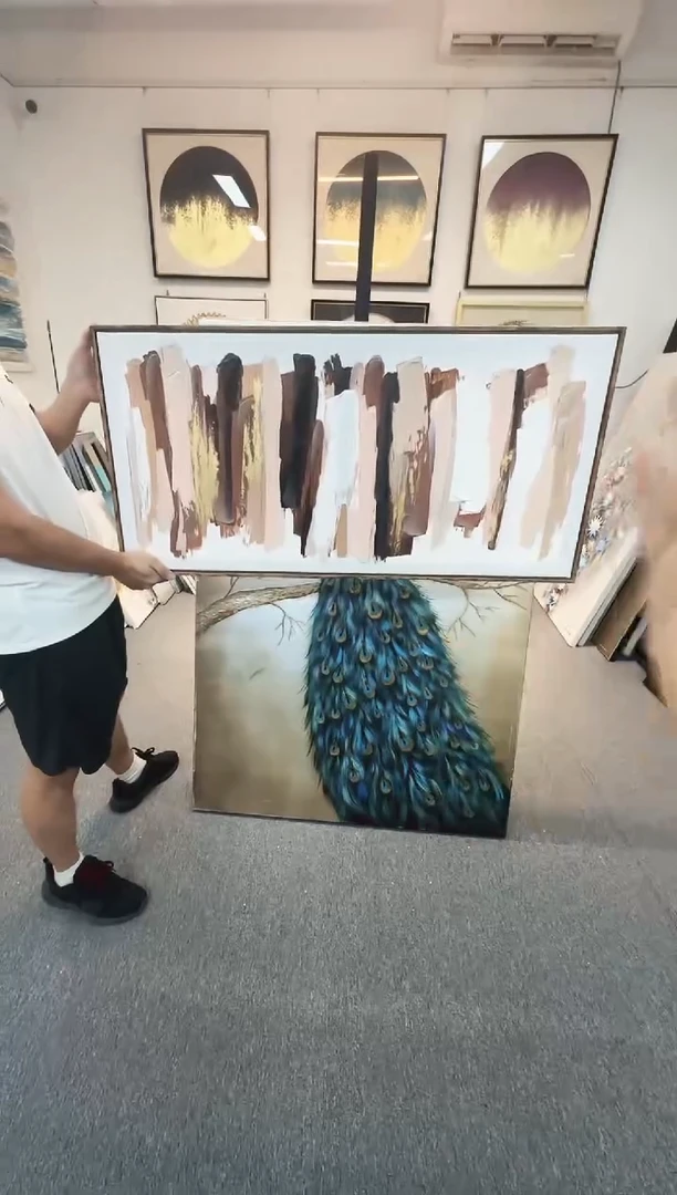 168现代艺术装饰画油画50*100