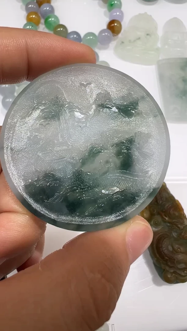 未镶嵌定制翡翠山水