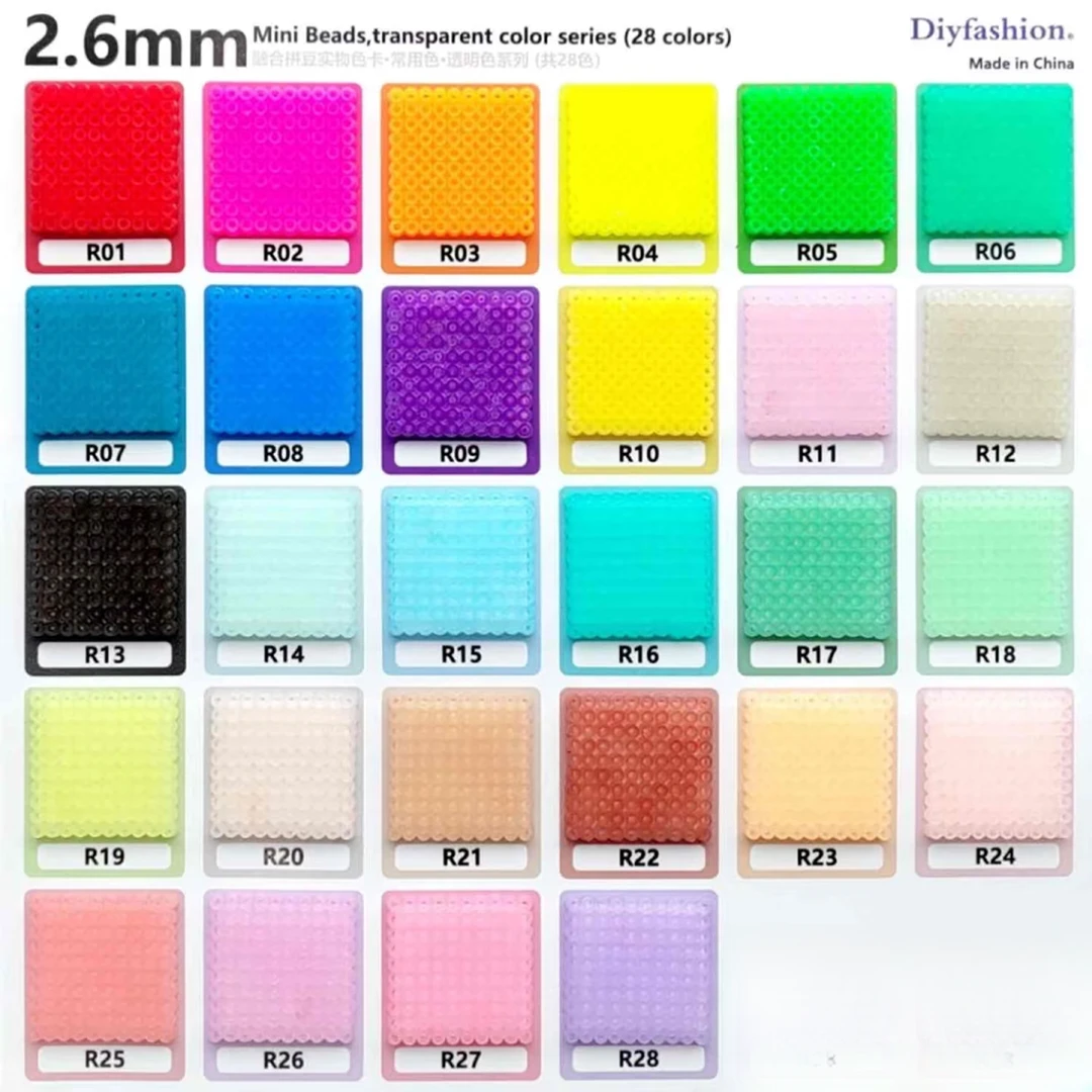 【R色系 果冻色】10g塑封袋装融合豆2.6mm小豆