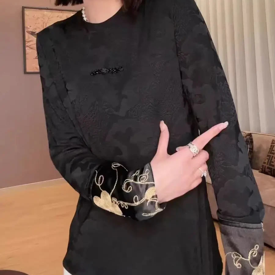 24新款百搭休闲女士上衣长袖Y003B9038