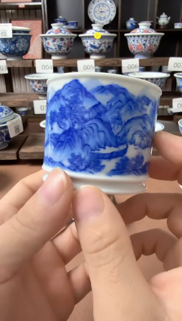 ....手工手绘容天杯