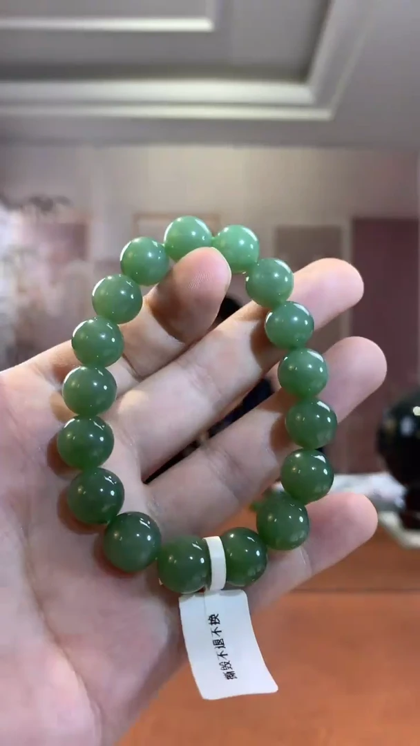 未镶嵌和田玉挂件鸭蛋青12mm单圈