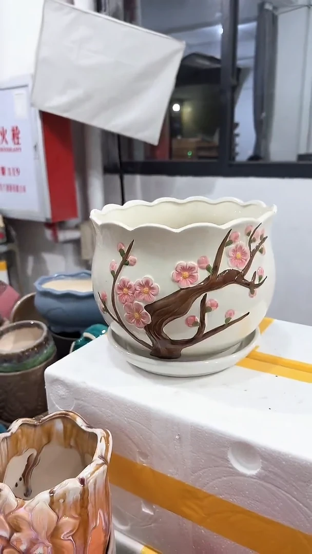 高温陶瓷花盆+21-1