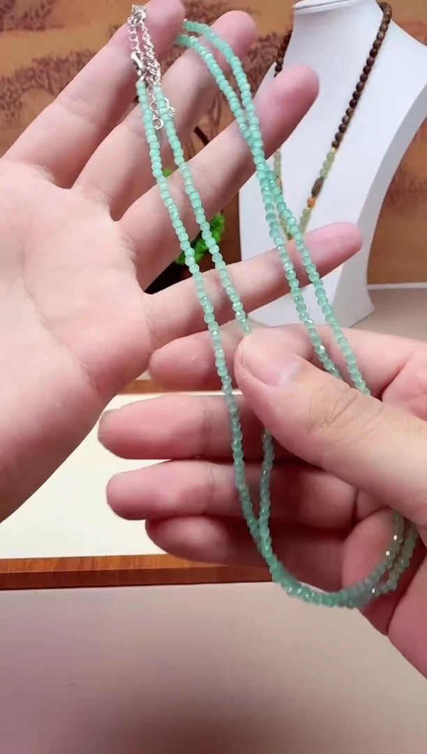 银S925镶嵌颈饰水晶A016