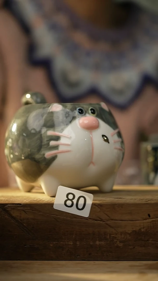 【闪购商品】瓷片设计师手作卡通系列 咖啡杯