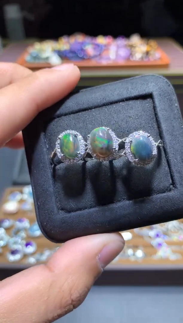 【闪购商品】欧泊戒指未镶嵌H136【多样性发其一】