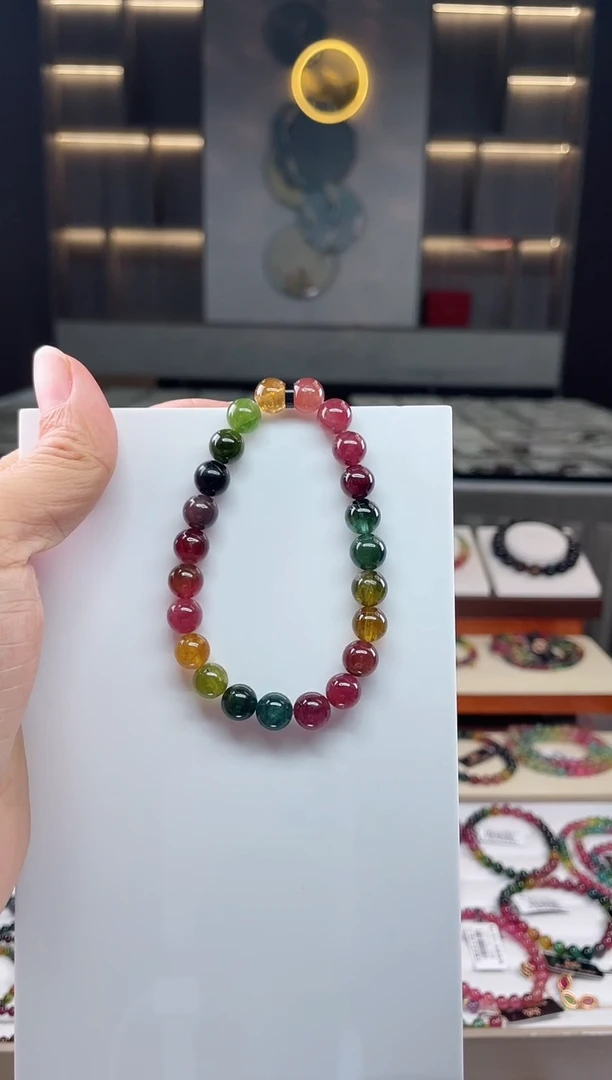 未镶嵌单圈手串碧玺（多样性发一条）Q