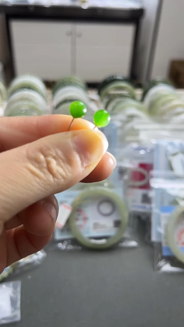 【闪购商品】和田玉耳饰银S925镶嵌碧玉耳钉