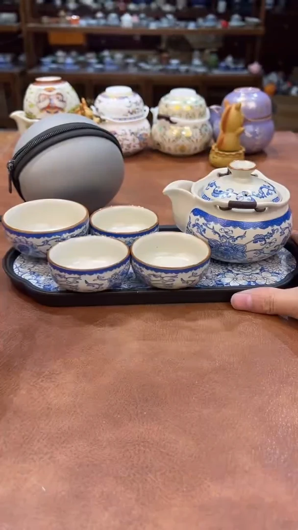 真的很便宜会开片的旅行茶具