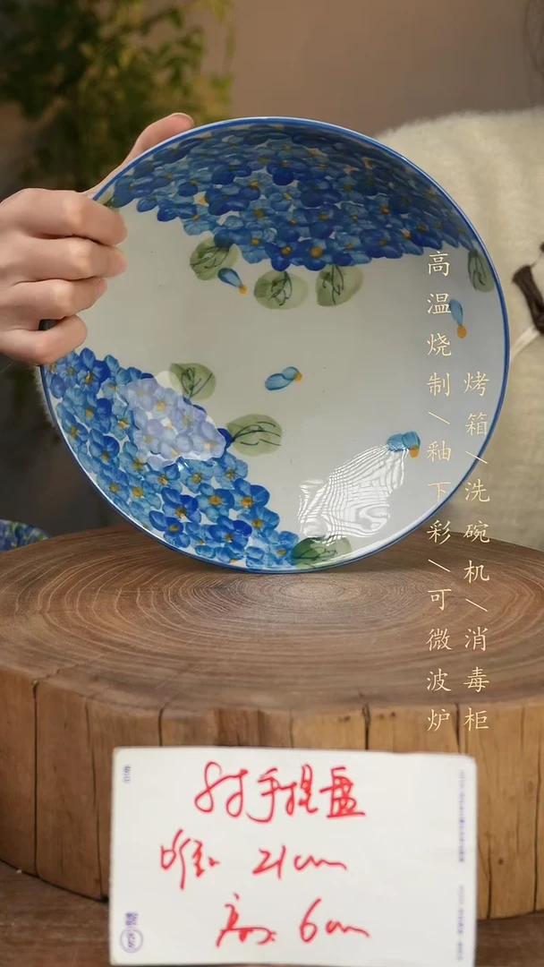 碗瓷景德镇手工手绘高温瓷釉下彩