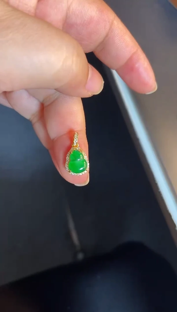 吊坠(不含链)银S925镶嵌翡翠1