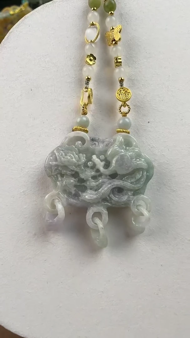 【闪购商品】翡翠颈饰未镶嵌1005(赠链)部分宝贝微瑕主播介绍为准