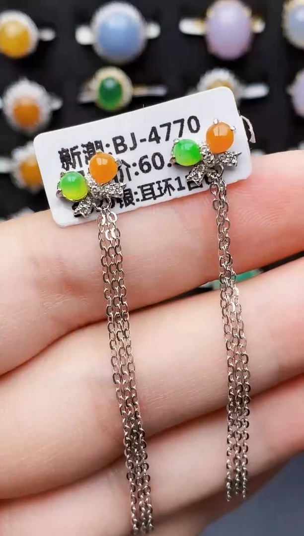 银S925镶嵌戒指翡翠3054