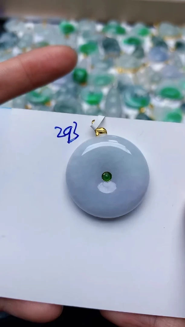 【闪购商品】翡翠颈饰18K金镶嵌天然翡翠A货