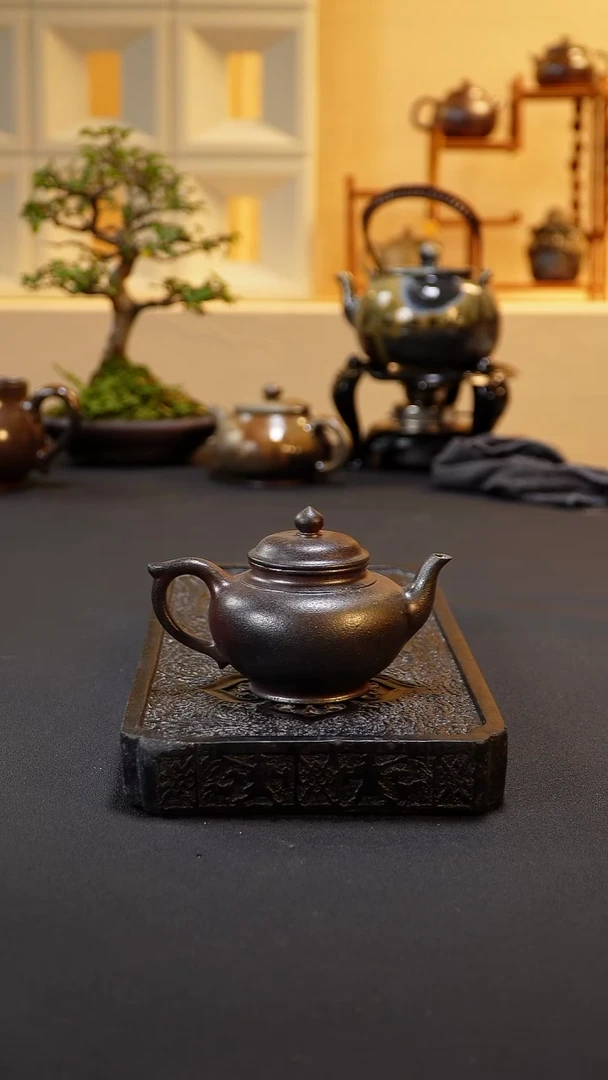 茶壶紫砂纯自然柴烧