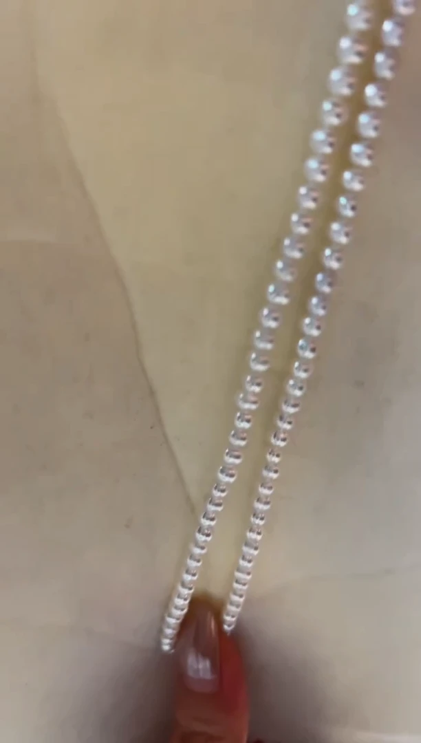18K金镶嵌淡水珍珠DA 小米项链 4-5 xs006