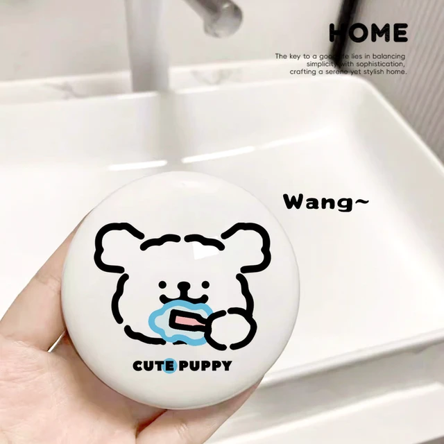 刷牙小狗洗脸盆漏水塞浴室陶瓷洗脸盆下水器创意洗脸盆下水器配件