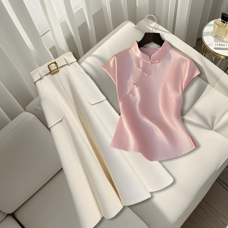 2025夏季新款气质富家千金衣服超好看气质上衣精致时尚半身裙女装