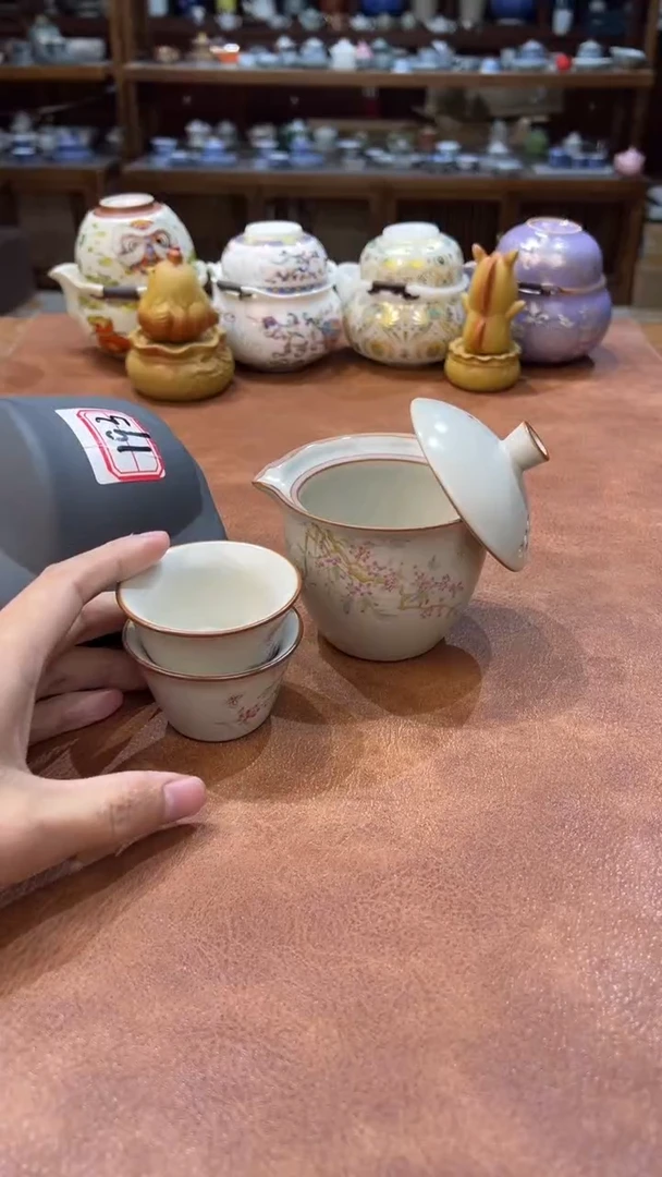 真的很便宜会开片的旅行茶具