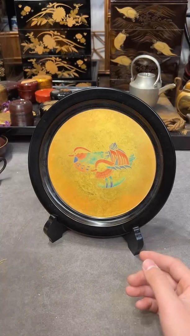 金箔赏盘 大漆漆器大漆漆器