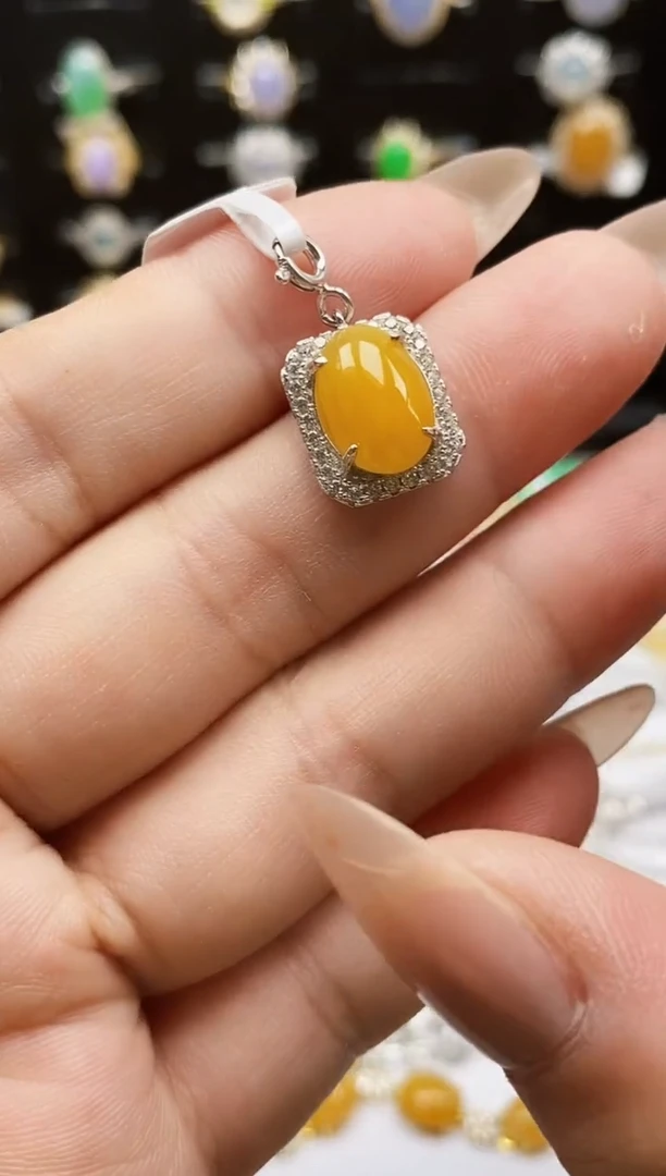 银S925镶嵌戒指翡翠0296