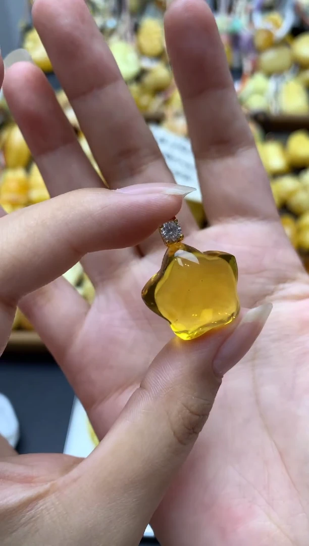 银S925镶嵌琥珀珠宝奇石059琥珀蜜蜡瑕疵品介意勿拍45