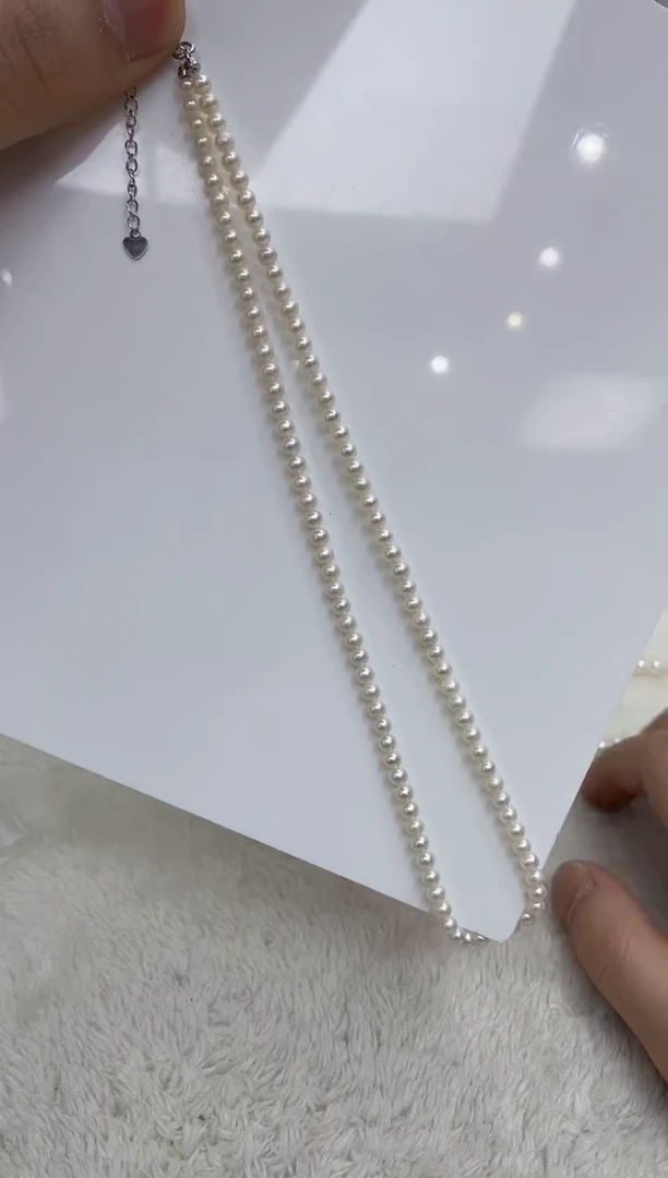 淡水珍珠银S925镶嵌颈饰