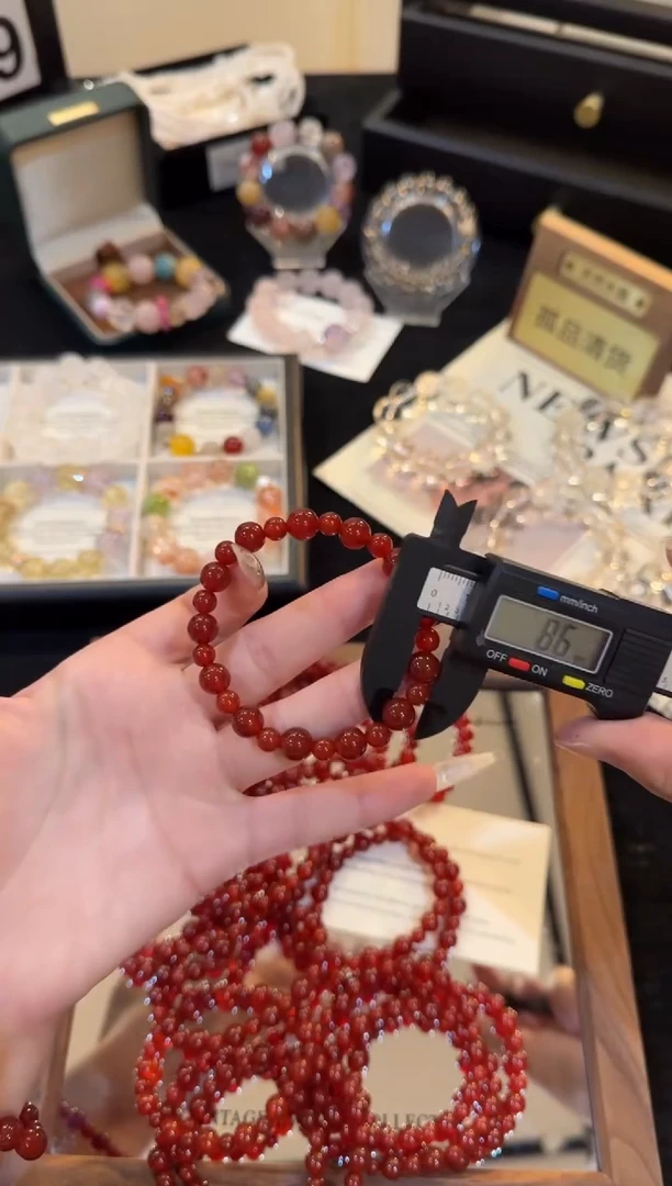 合金手链水晶红玛瑙x2937